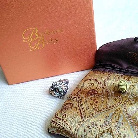 BARBARA BIXBY GREEN QUARTZ STERLING SILVER RING - Picture 10 of 10